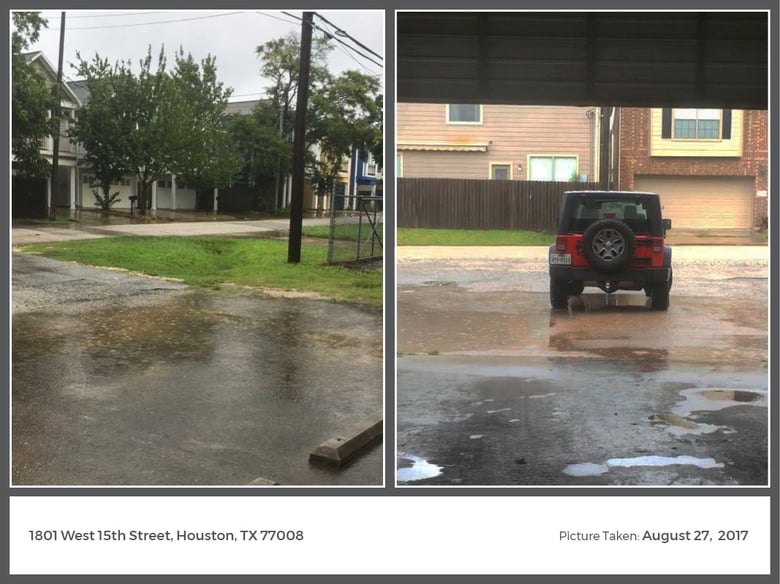 Hurricane Harvey Images: West 15th Street