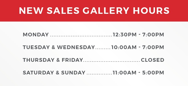 New Sales Gallery Hours