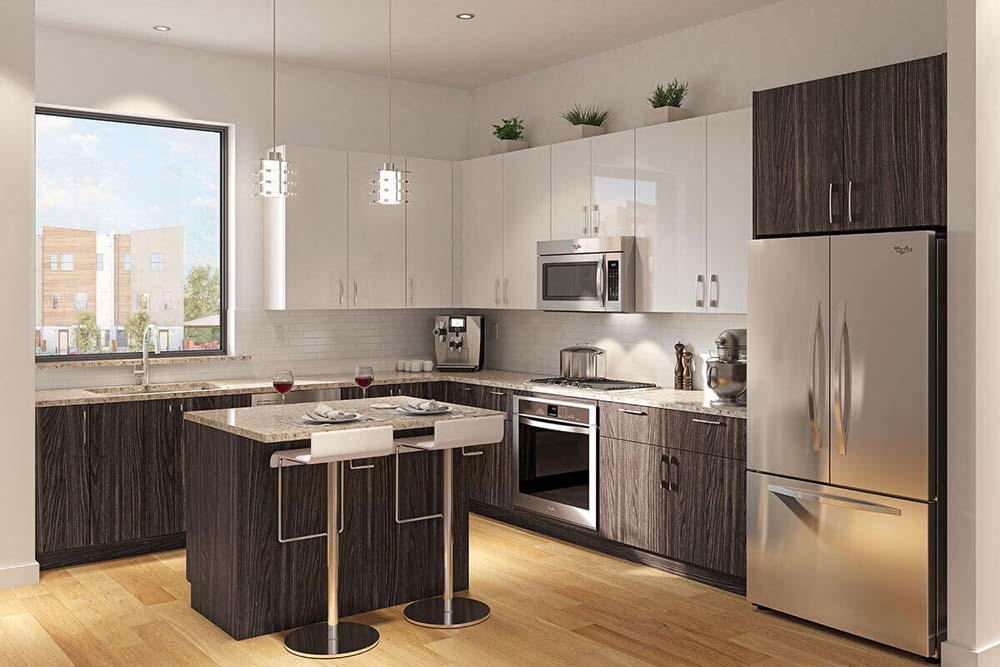 Interior and Exterior Designs for New Homes in Houston – Surge Homes Parc at Midtown - Kitchen Interior and Exterior Designs for New Homes in Houston – Surge Homes Parc at Midtown - Kitchen