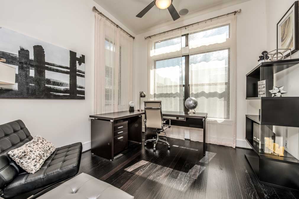 One of the secondary bedrooms offers ample space for a home office. 