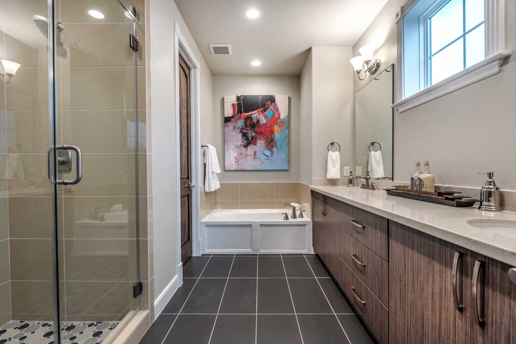 One of 29 luxury European bathroom design packages featured in this master bath.  