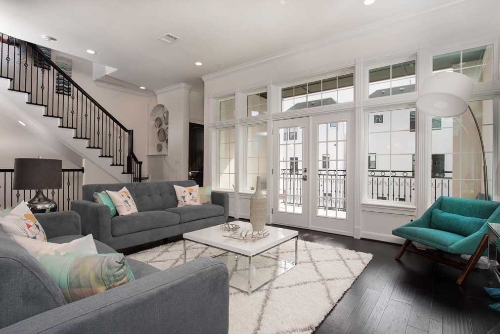 Natural light pours in from the balcony in this Upper Richton townhome.   